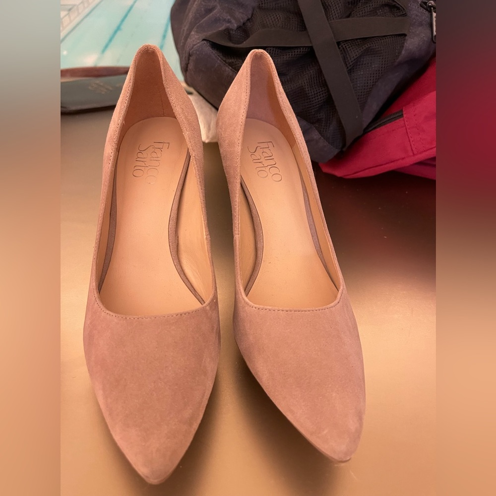 Beige suede heels Franco sarto  worn just 2times